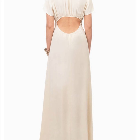 Tobi Cream Maxi Dress Lace Waist Cutout - Picture 4 of 14